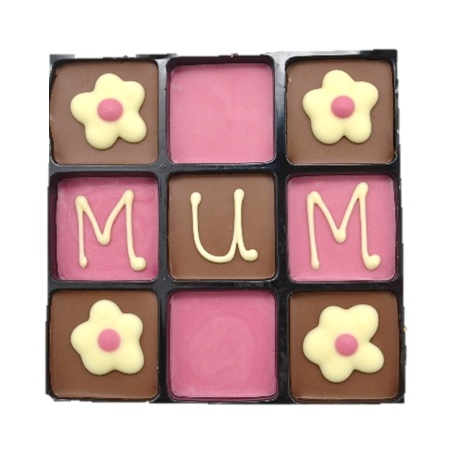 mum 9 tiles pink with flowers