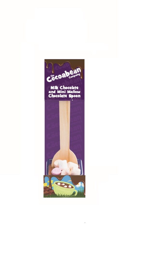 milk choc spoon stirrer with mini mallows