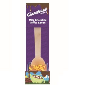 milk choc spoon stirrer with toffee pieces