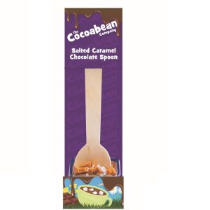 milk choc spoon stirrer with salted caramel