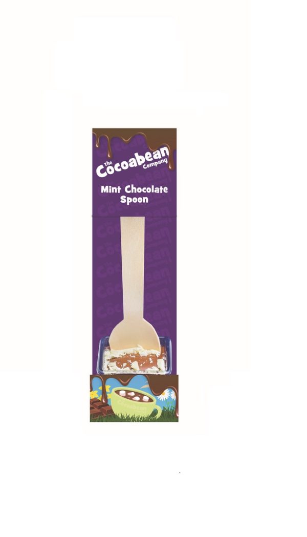 milk choc spoon stirrer with mint