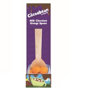 milk choc spoon stirrer with chocolate orange buttons