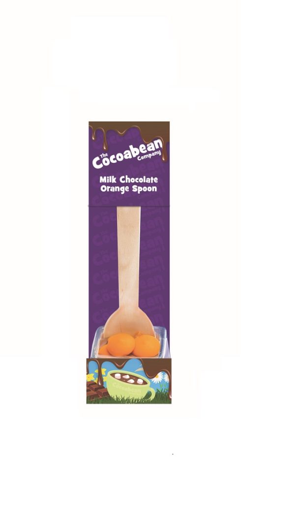 milk choc spoon stirrer with chocolate orange buttons