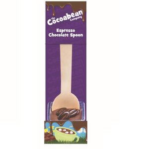 dark chocolate spoon stirrer with coffee flavour