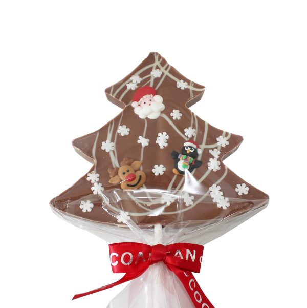 milk choc tree shaped lollipop