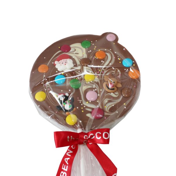 milk choc bauble lollipop