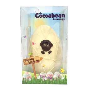 large white chocolate sheep easter egg