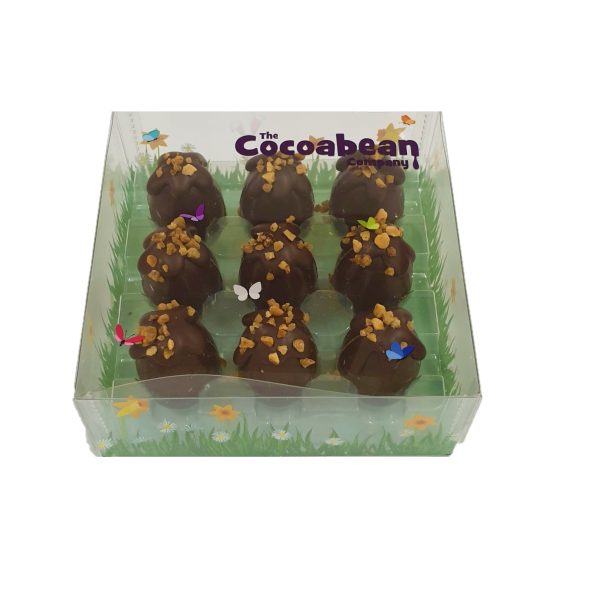 9 dark chocolate nut eggs cocoabean