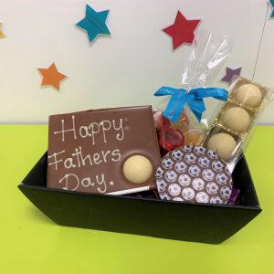 father's day football chocolate hamper cocoabean