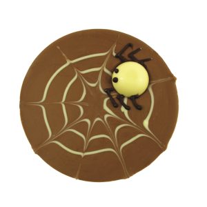 milk chocolate spider web with spider