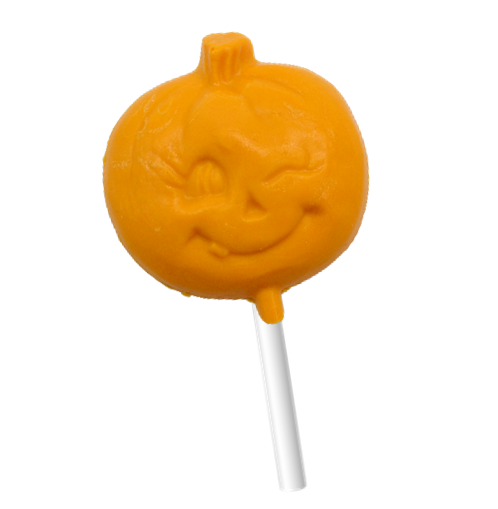 orange chocolate pumpkin lollipop