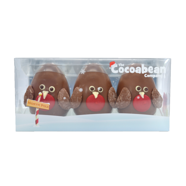 trio of chocolate robins