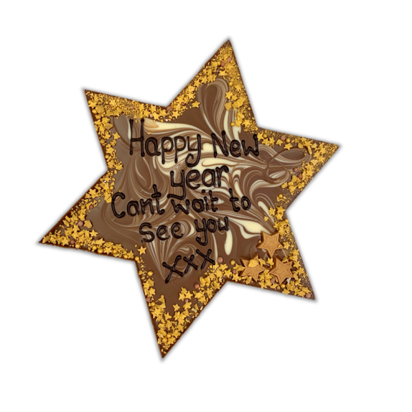 personalised half kilo giant chocolate star with message