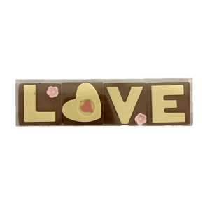 LOVE letters in chocolate