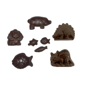 dark chocolate animal shapes