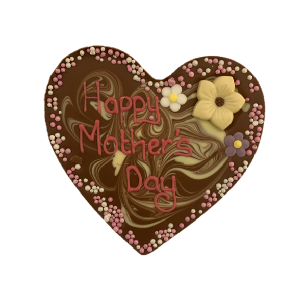 heart shaped chocolate slab for mothers day