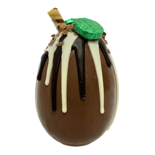 mint chocolate drippy easter egg