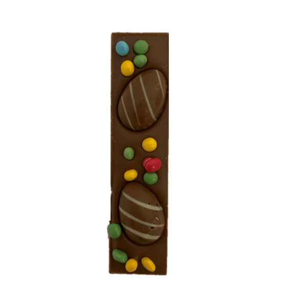 milk chocolate finger bar with easter decoration