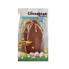 milk chocolate easter egg inside spring packaging