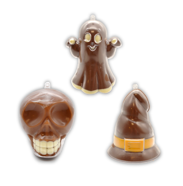 chocolate filled halloween shape