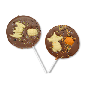 chocolate halloween sprinkle lollipops