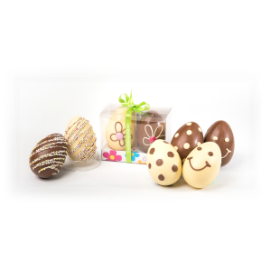 hand decorated chocolate easter eggs