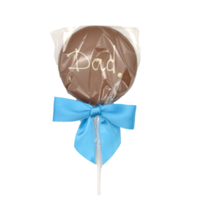 a chocolate dad lollipop