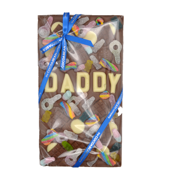 giant kilo chocolate bar with father's day message