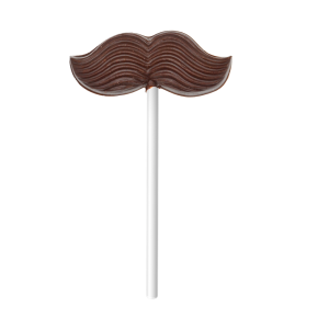 chocolate moustache lollipop