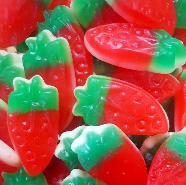 giant gummy strawberries sweets