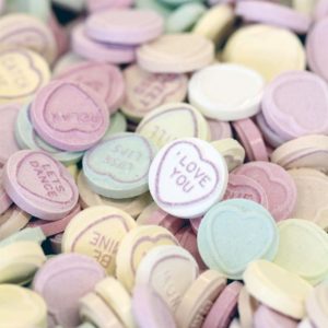 love hearts sweets