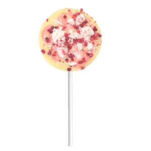 white chocolate eton mess lollipop