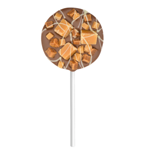 milk chocolate fudge lollipop