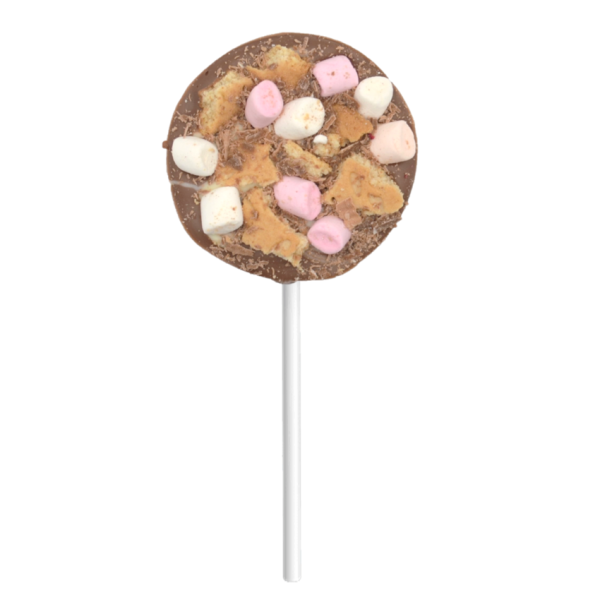 rocky road chocolate lollipop