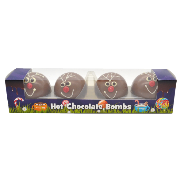 reindeer themed hot chocolate bombs