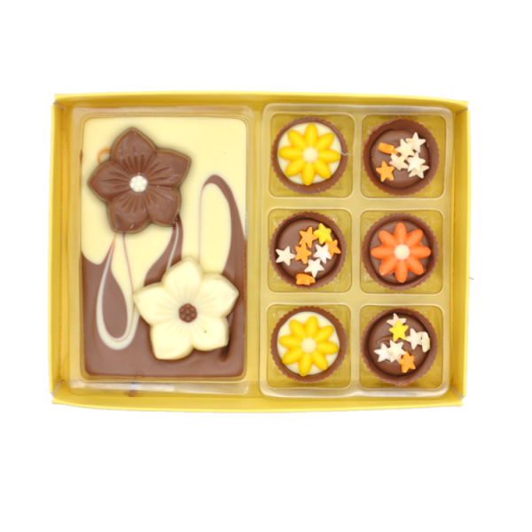 flower themed chocolates