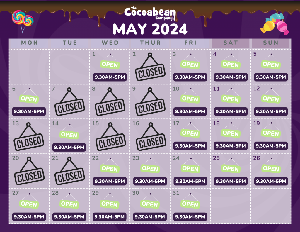 May opening times