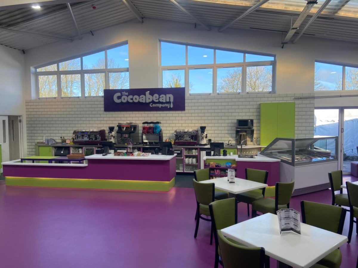 cocoabean cafe with purple floor